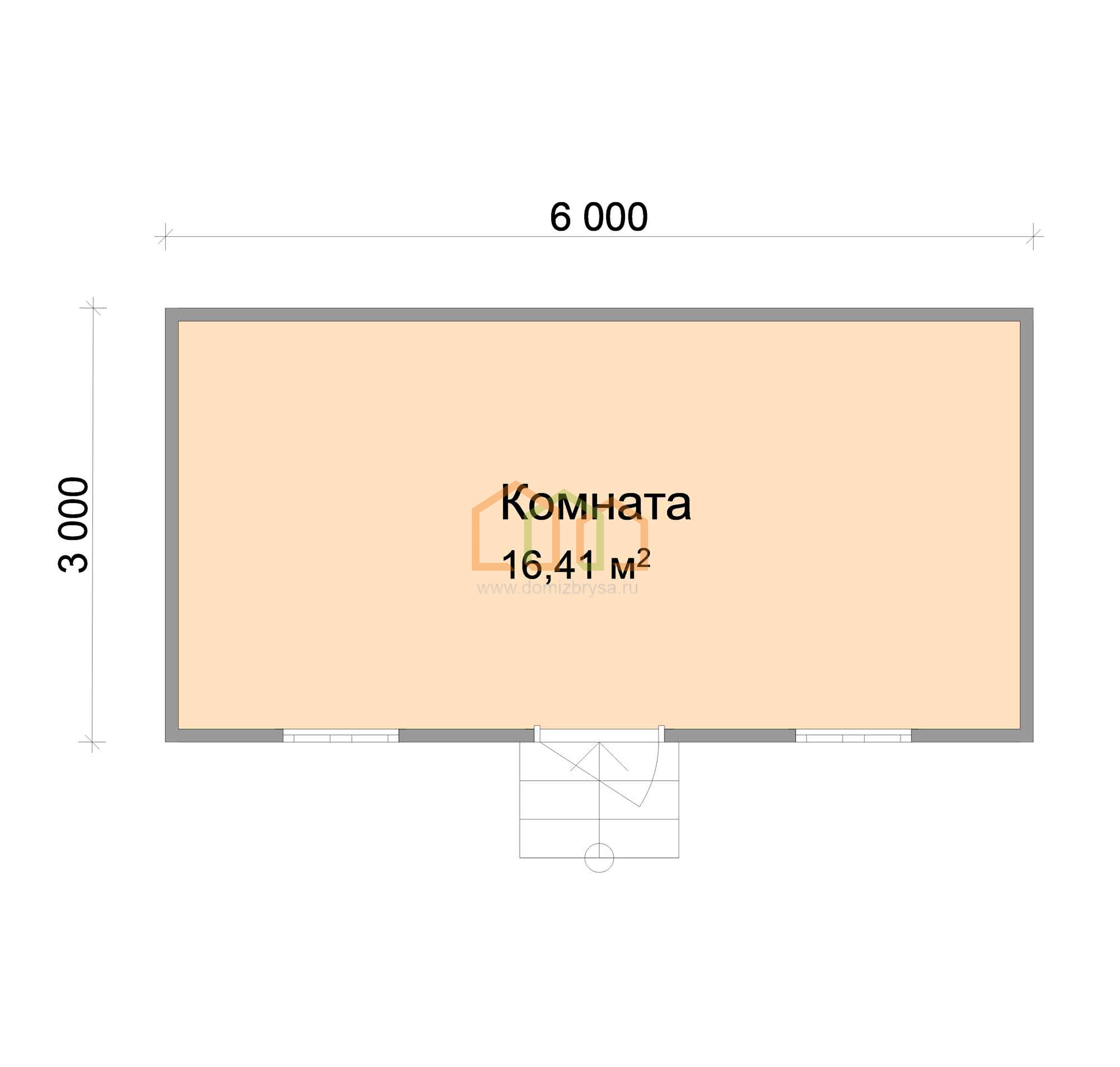 Брусовой садовый домик Клён - 3 (Б) 3x6 Площадь: 18 м² под ключ в Кашире